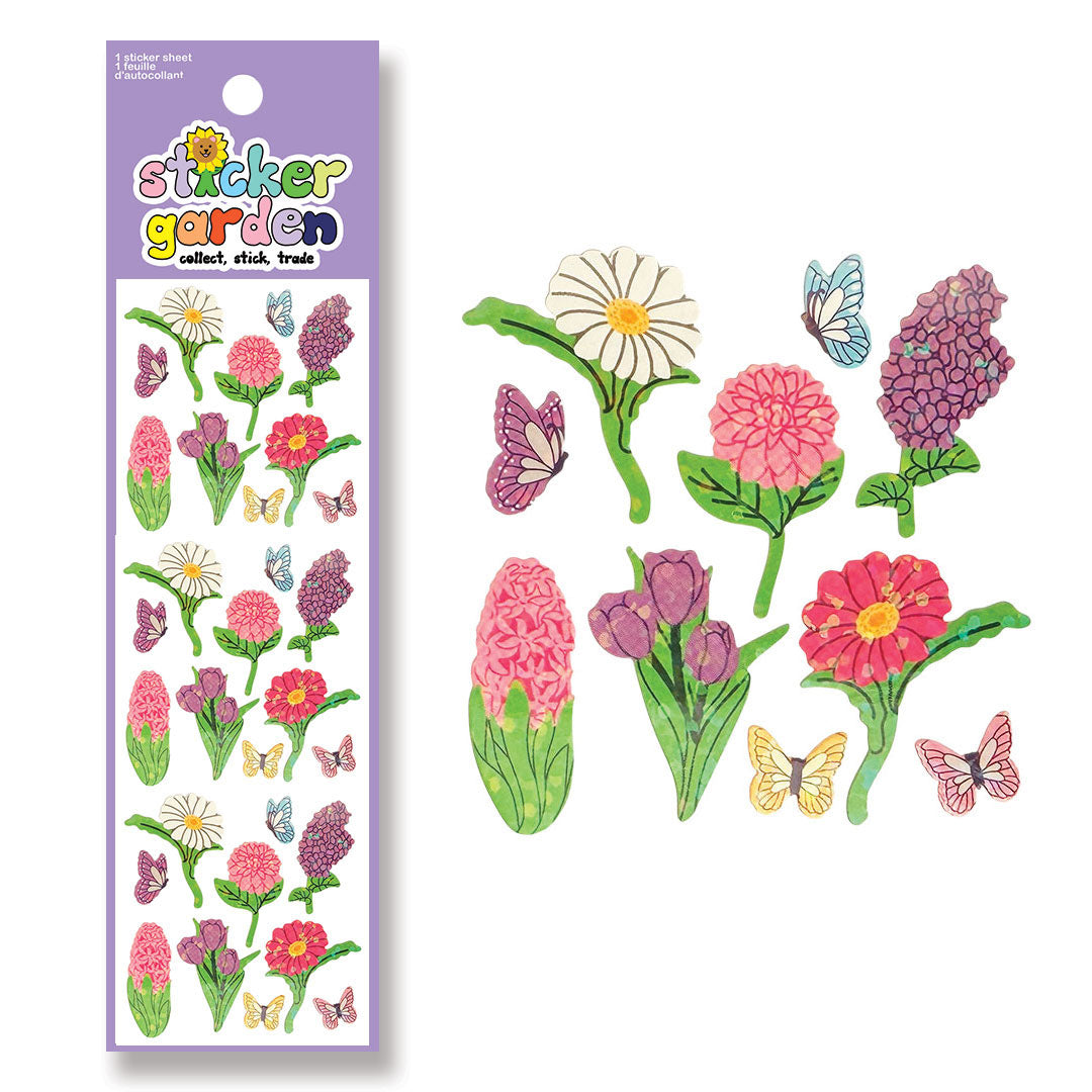 NEW Speckled Spring Flowers Sticker Sheet