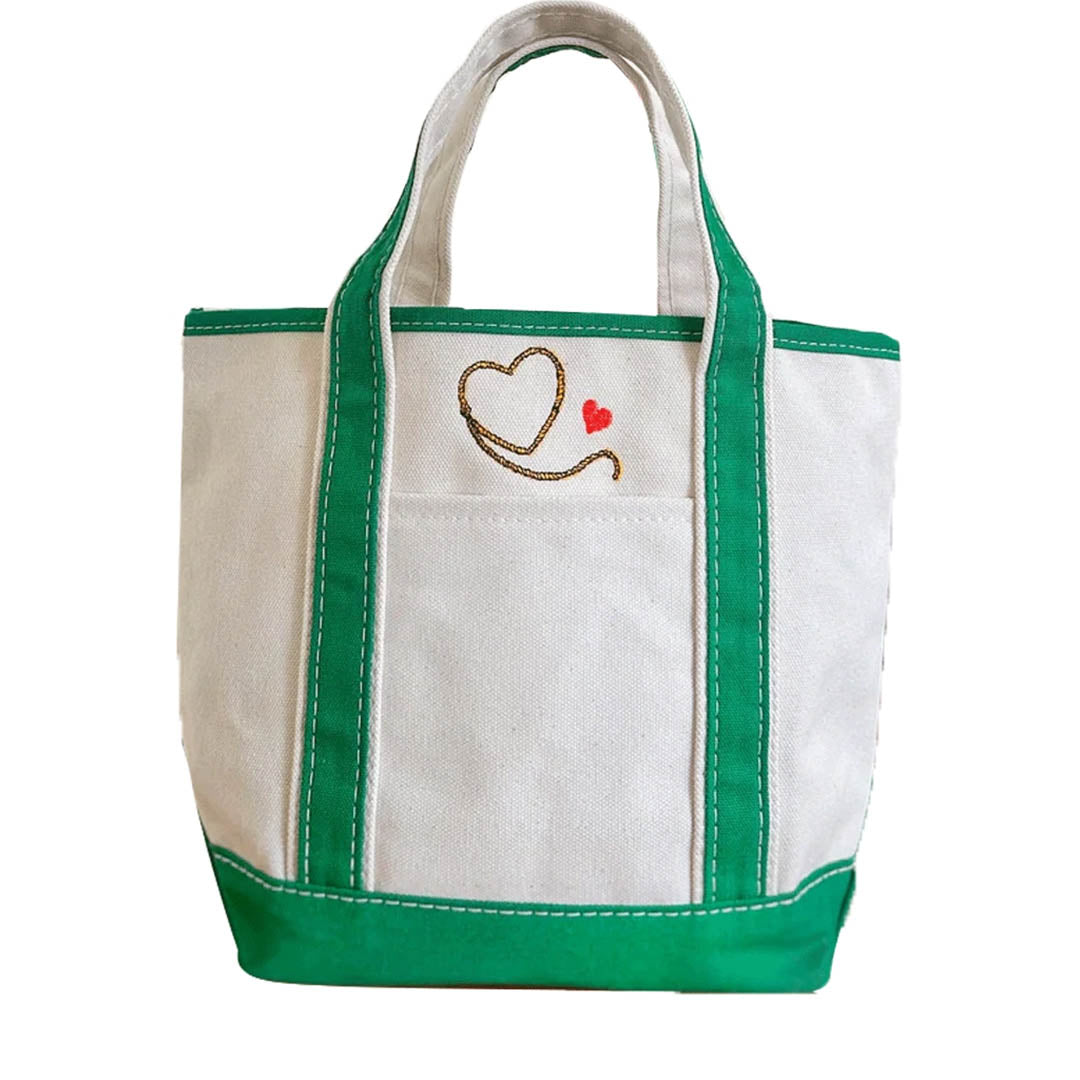 NEW Mini Canvas Tote Bag- Embroidered Hey Good Lookin