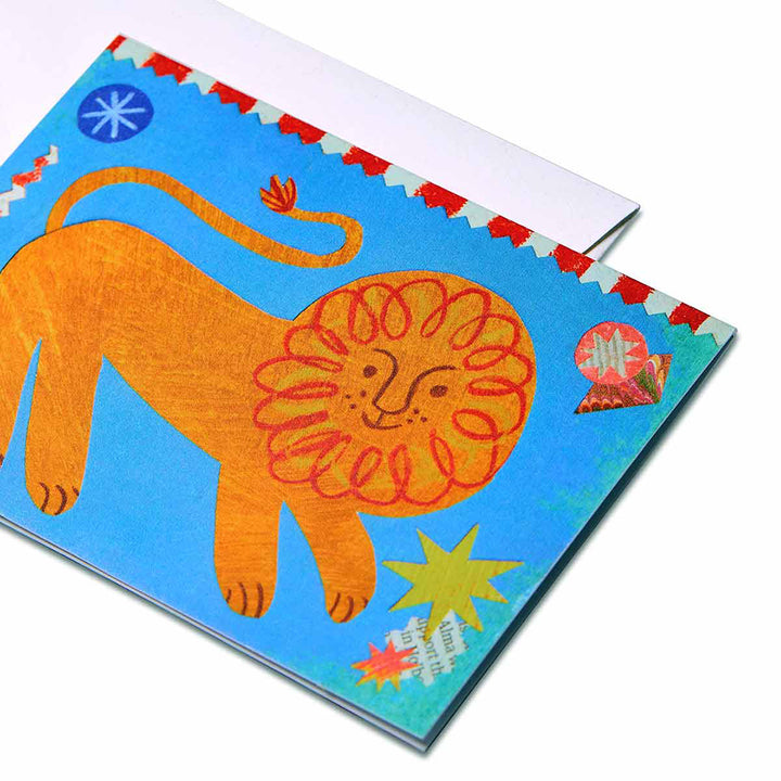 Circus Lion Mini Greeting Card