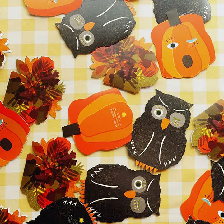 Pumpkin Blink Die Cut Card