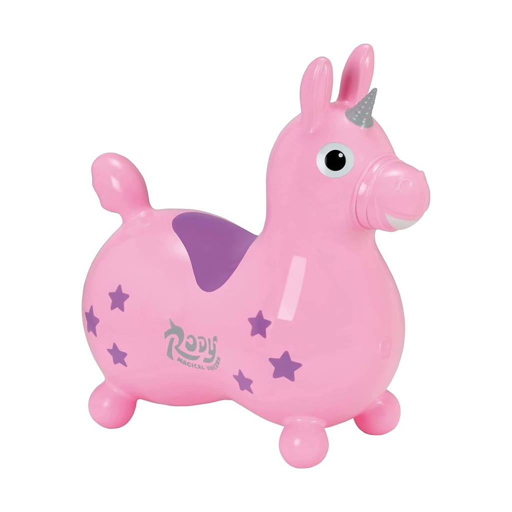 NEW Rody Jumping Unicorn Ride On Toy- Light Pink