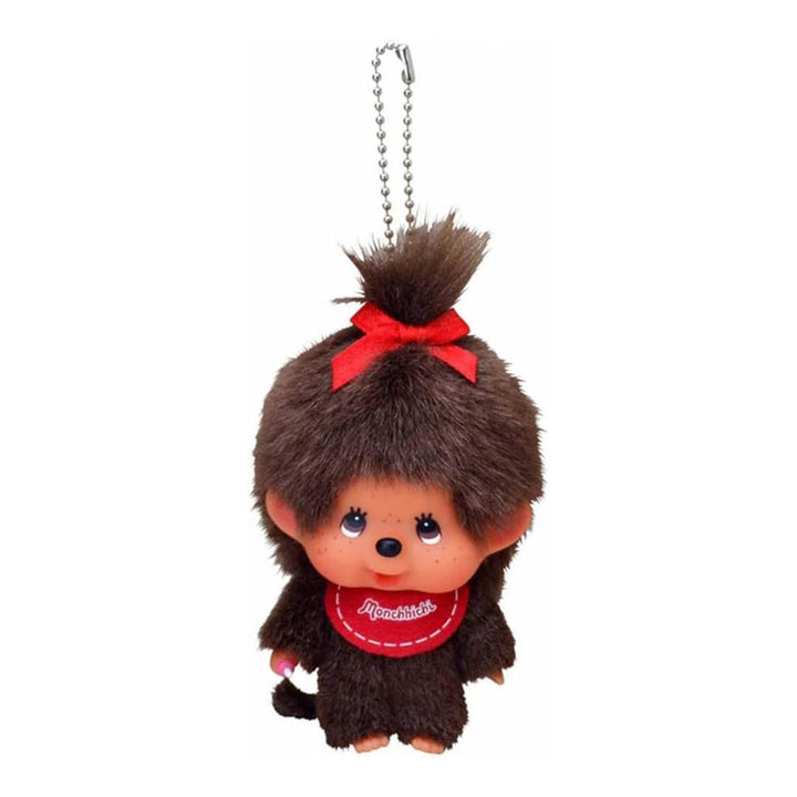 Monchhichi Sekiguchi Girl Keychain Doll Big Face
