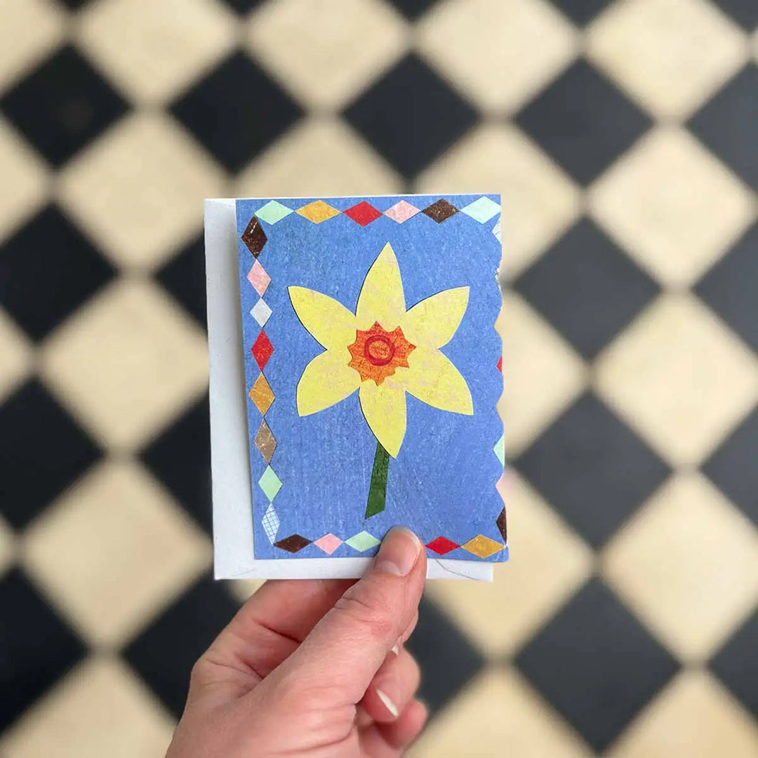 Patchwork Daffodil Concertina Card