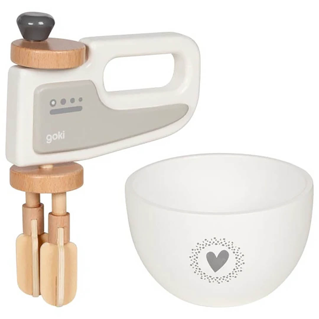 Wooden Hand mixer inclusive bowl