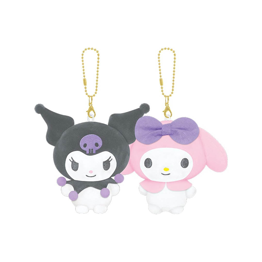 NEW Sanrio Characters Key Chain Plushies - My Melody & Kuromi