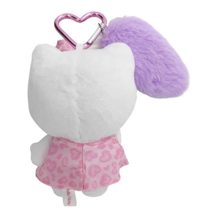 Official Sanrio Hello Kitty Tail Mascot Keychain Plush - Pink Leopard
