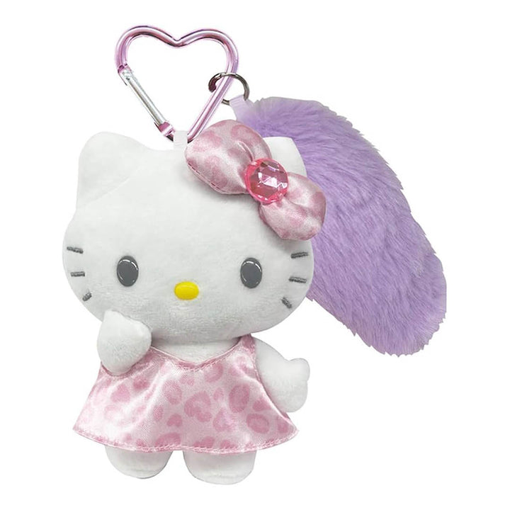 Official Sanrio Hello Kitty Tail Mascot Keychain Plush - Pink Leopard