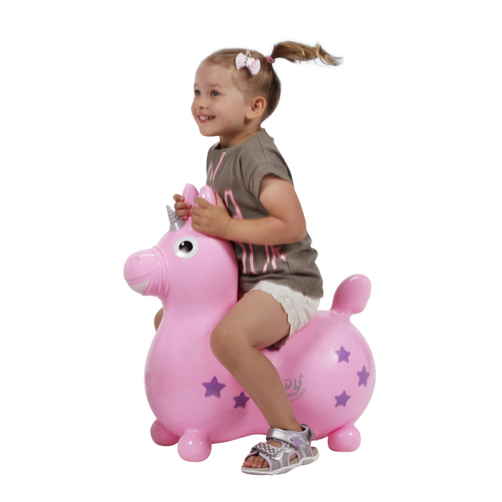 NEW Rody Jumping Unicorn Ride On Toy- Light Pink