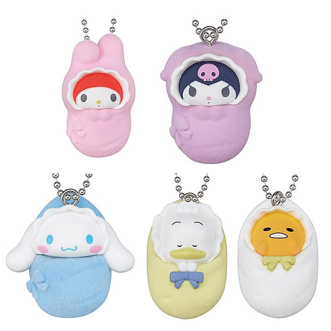 Japanese Blind Capsule - Sanrio Characters Swaddled Baby Mascot Keychain