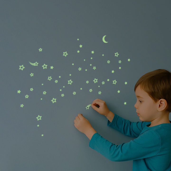 NEW Japanese Glo Stickables Set- Starry Night