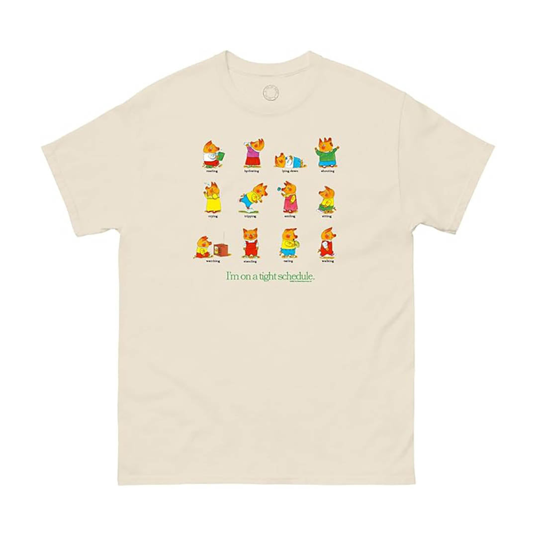 Richard Scarry - Schedule Adult Size T-Shirt