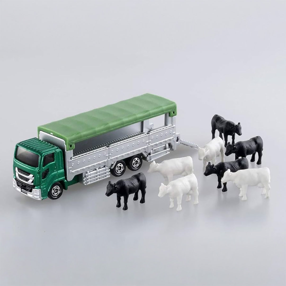 Japanese Mini Cars - Tomica Livestock Transport Truck with Cows