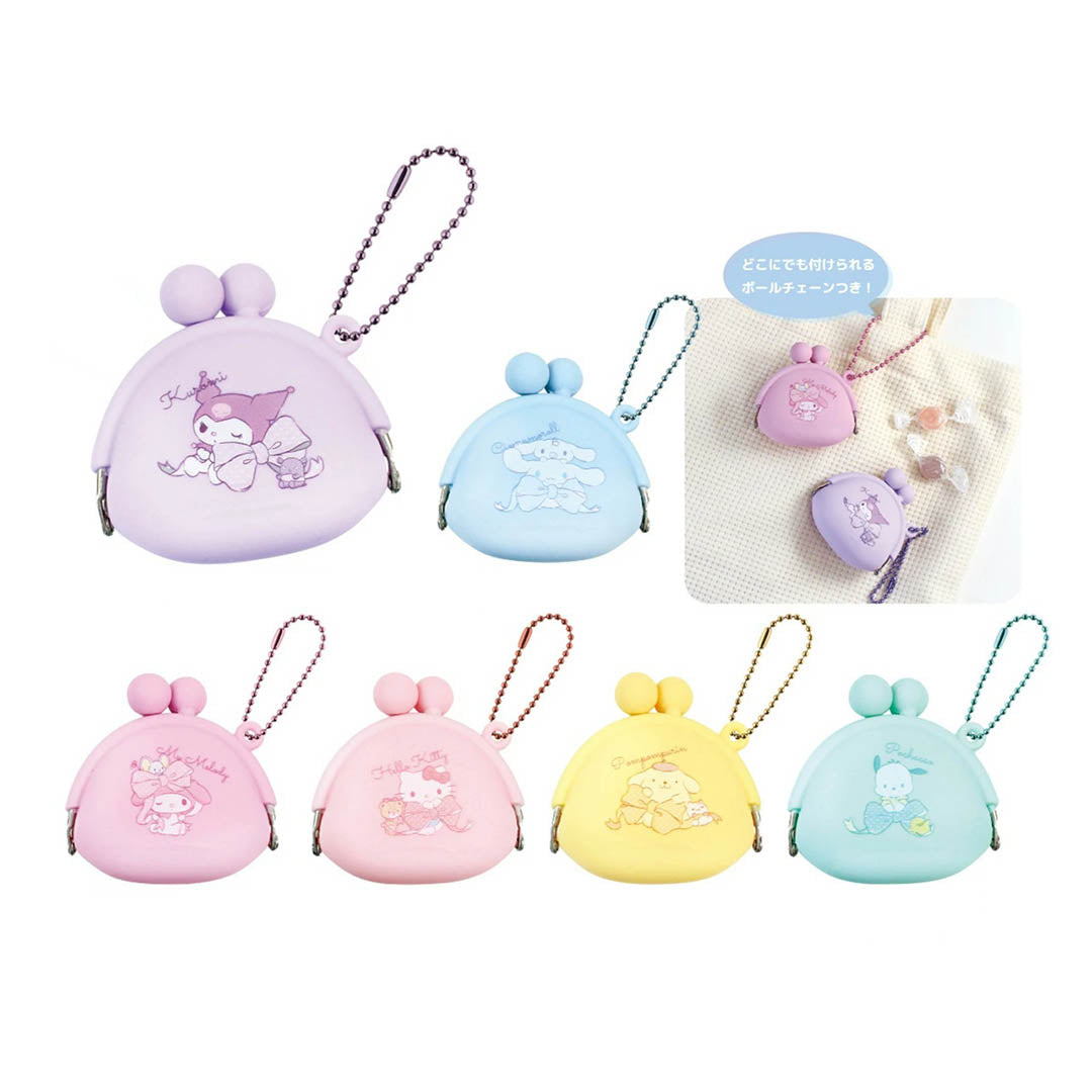 Japanese Blind Box: Official Sanrio Characters Ribbon Mini Coin Pouch Keychain