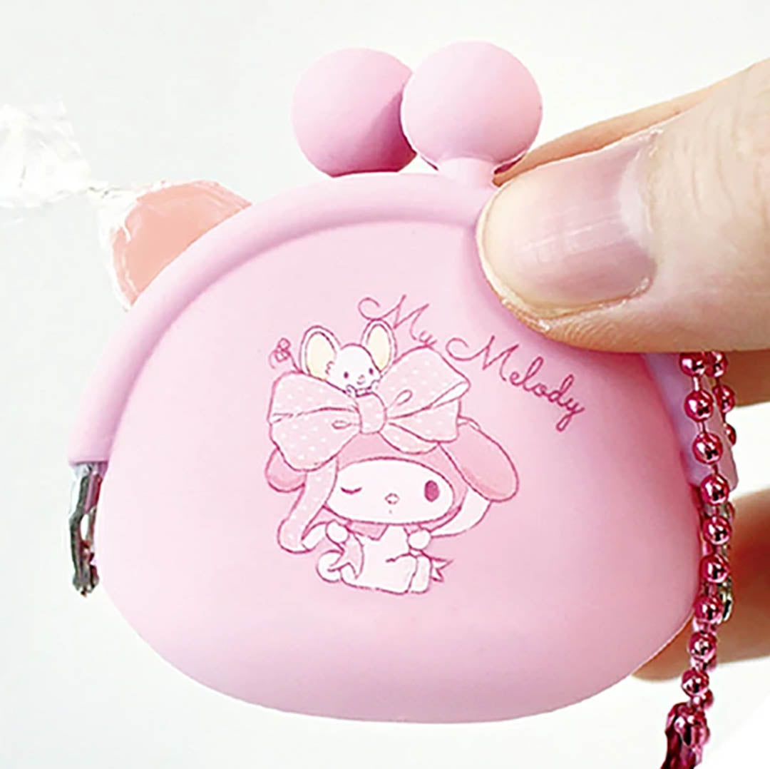 Japanese Blind Box: Official Sanrio Characters Ribbon Mini Coin Pouch Keychain