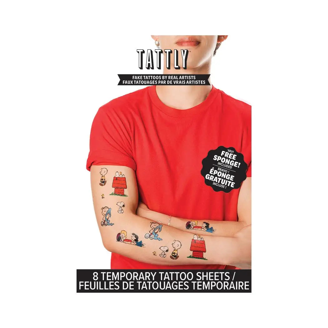 Temporary Tattoo Sheets: Classic Peanuts Tattoo Set