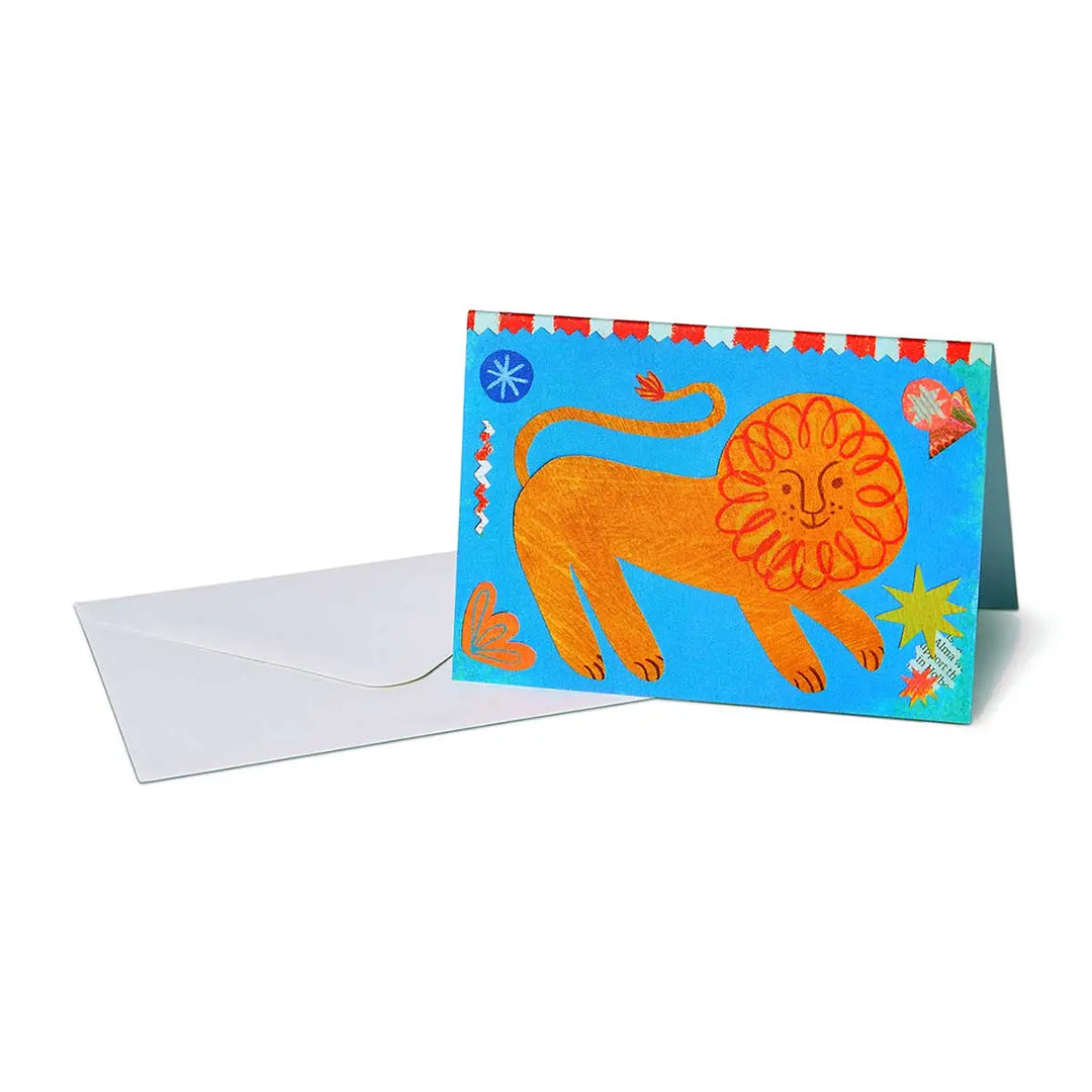 Circus Lion Mini Greeting Card