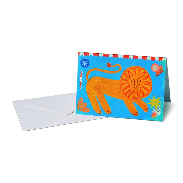 Circus Lion Mini Greeting Card