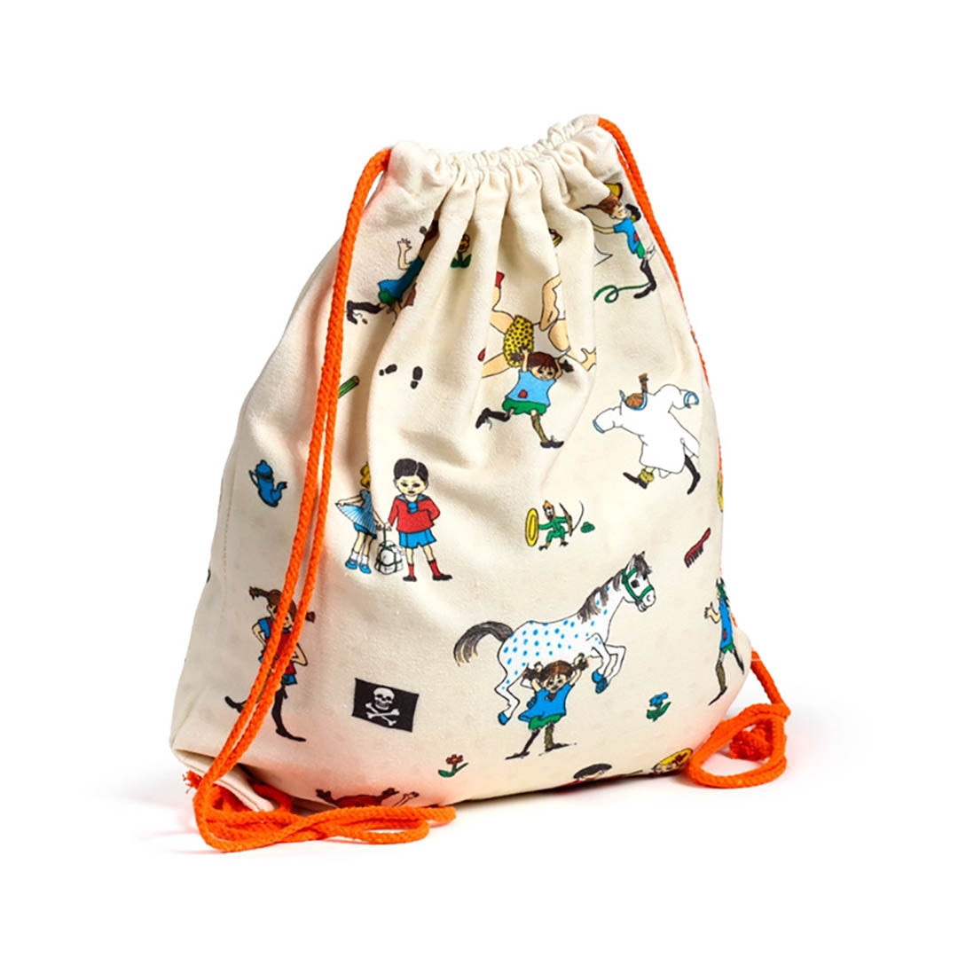 Pippi Longstocking Canvas Drawstring Bag