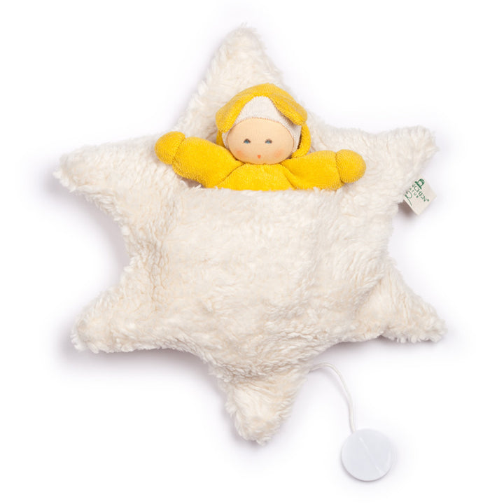 NEW Nanchen Star Cuddle Doll with Bean Sack- Cream and Yellow