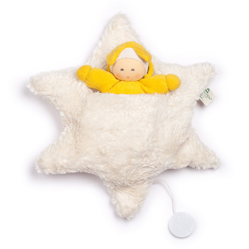Nanchen Star Cuddle Doll with Bean Sack- Cream and Yellow