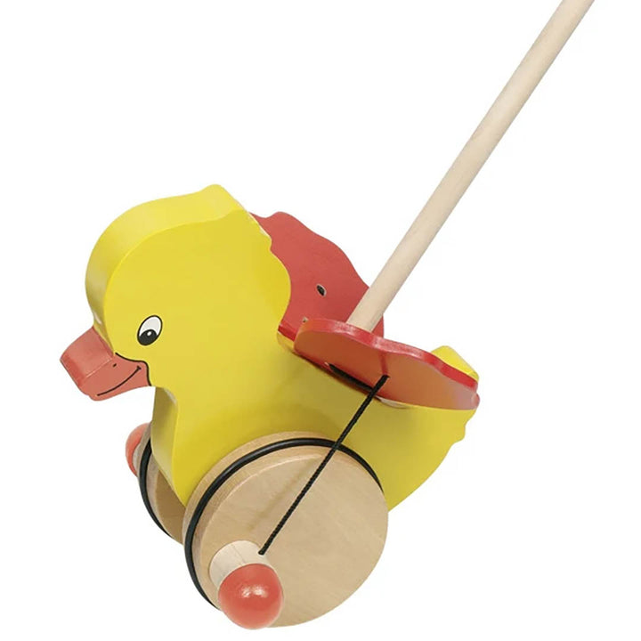 Push-along Wooden Toy Duck Tweedy