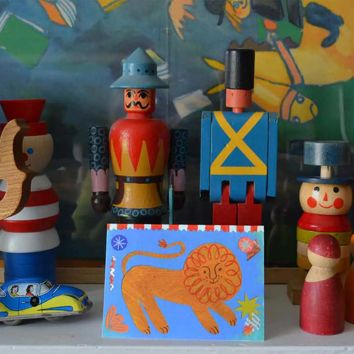 Circus Lion Mini Greeting Card