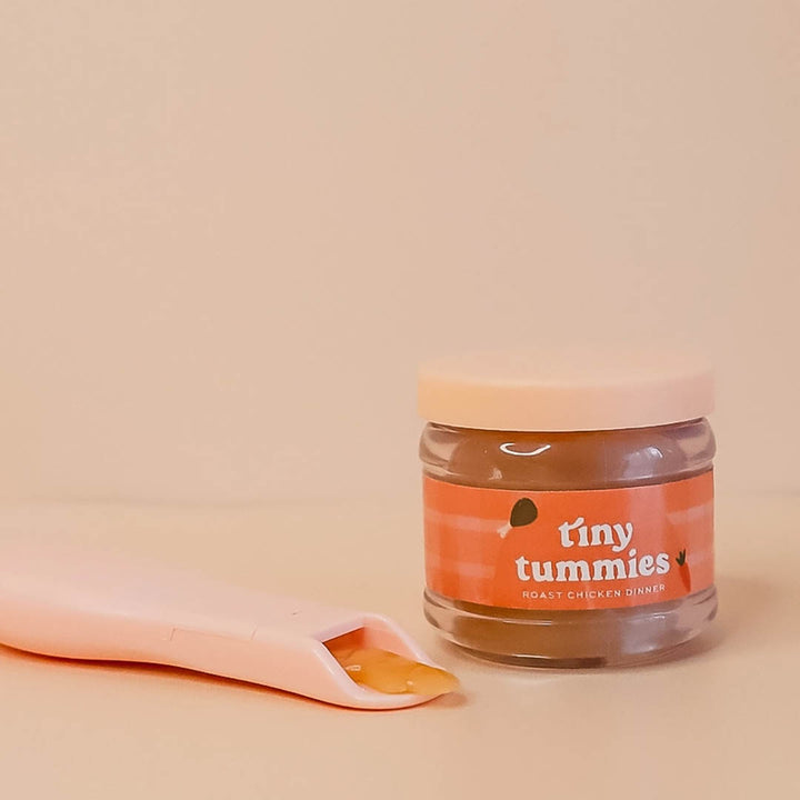 Tiny Tummies - Roast Chicken Dinner for Doll - Jar and Spoon