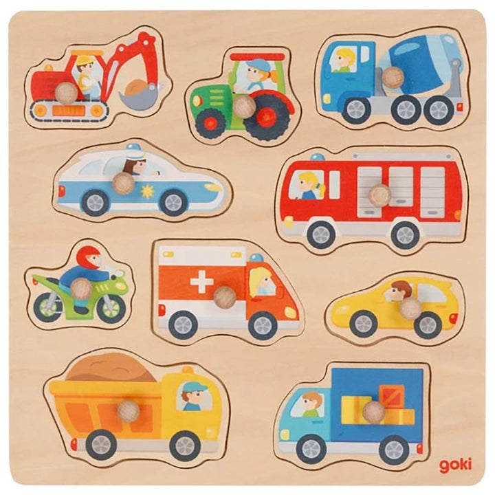 Lift-out Puzzle - Vehicles with Background