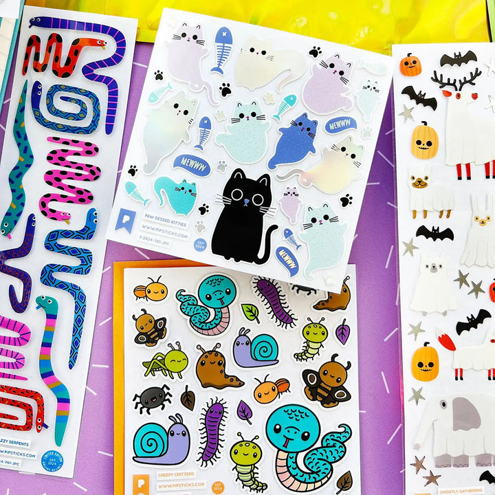 Paw-sessed Kitties Stickers