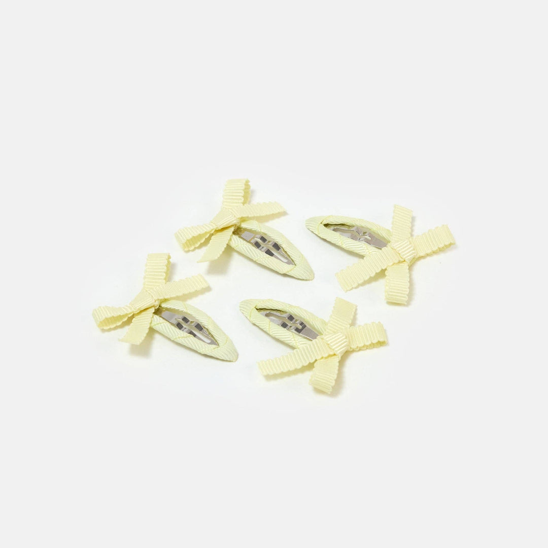 Bow Snap Clips in Butter