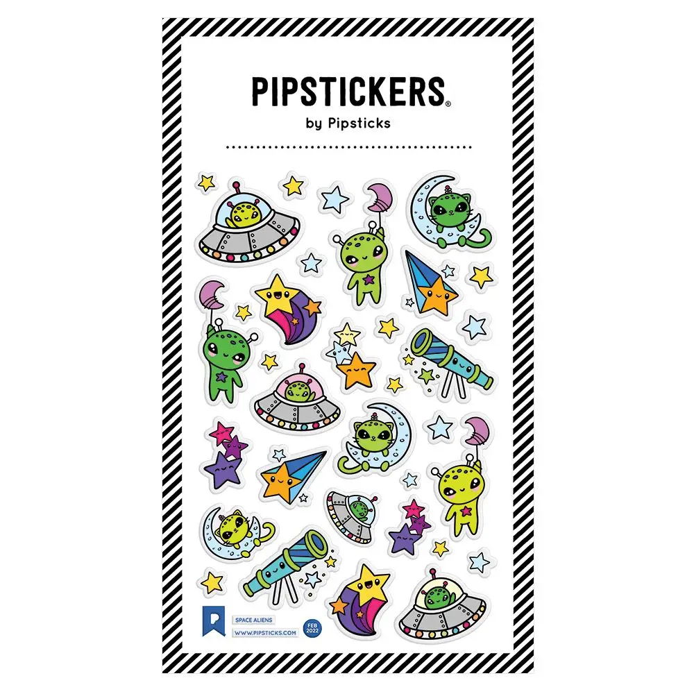 Puffy Space Aliens Stickers