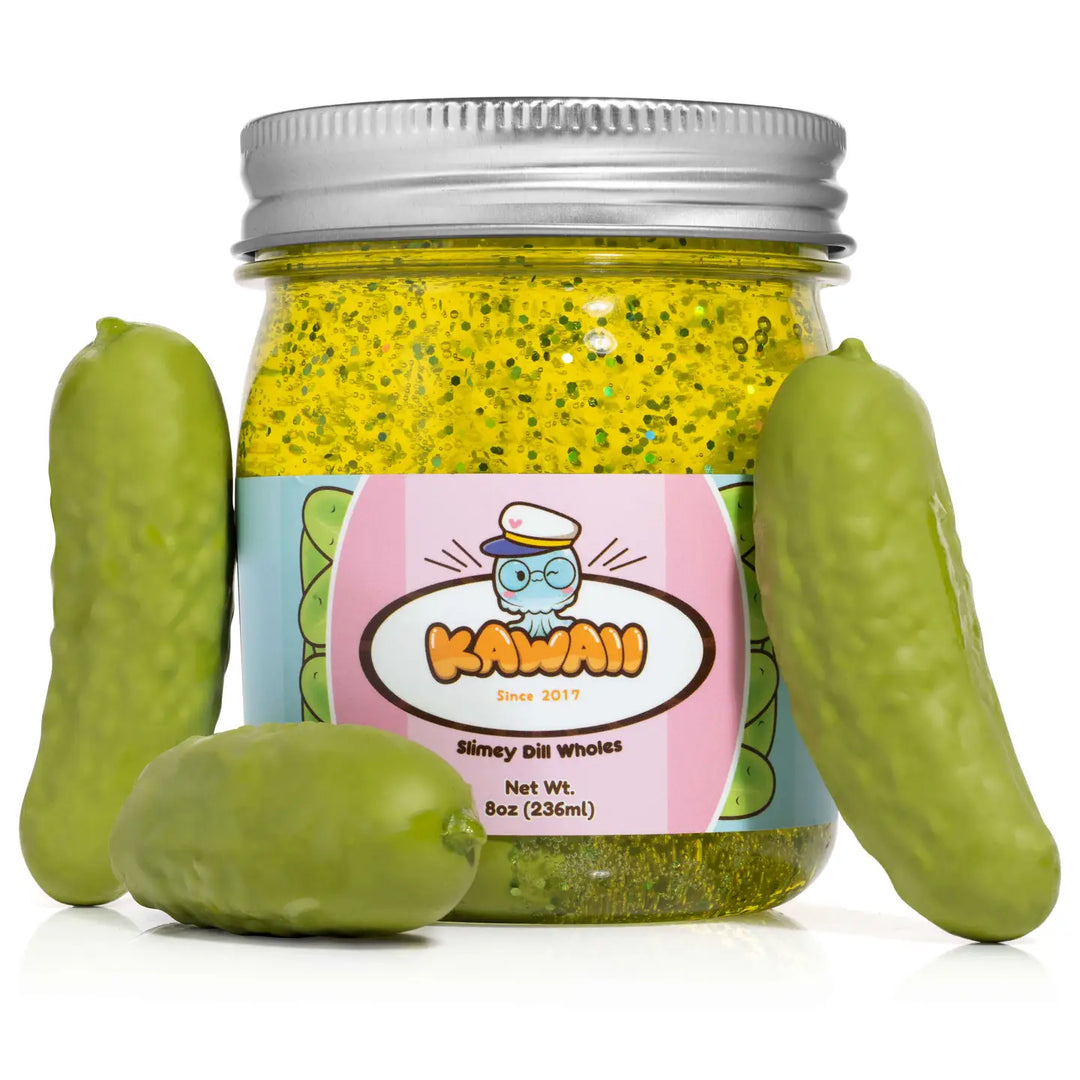 NEW Shimmery Pickle Clear Slime