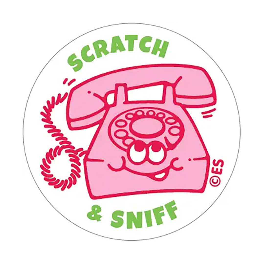 Kiwi Strawberry Telephone Scratch & Sniff Stickers