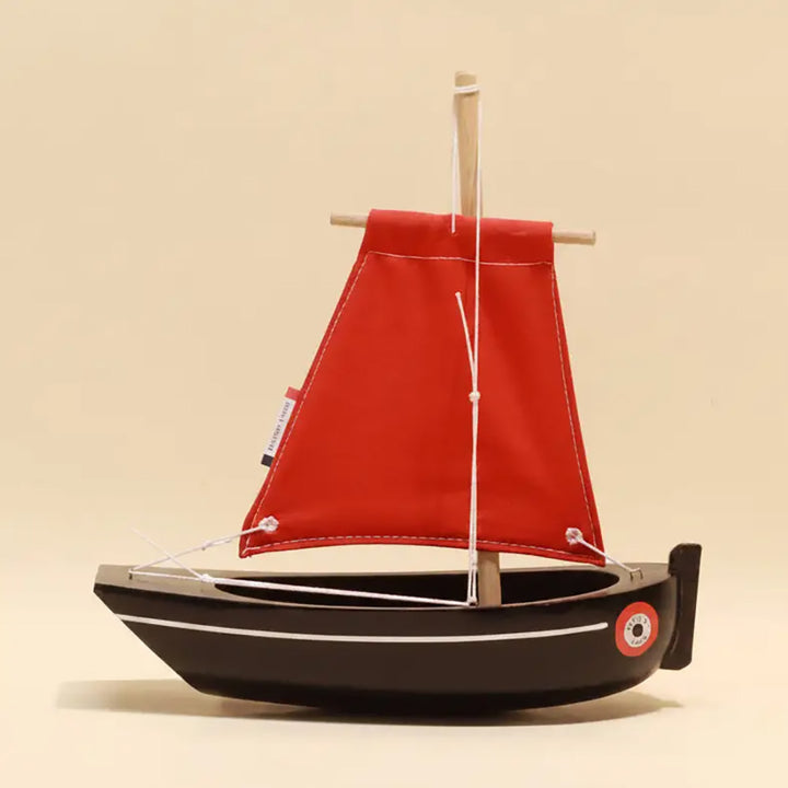 French Wooden Sail Boat - Le Misainier - Black