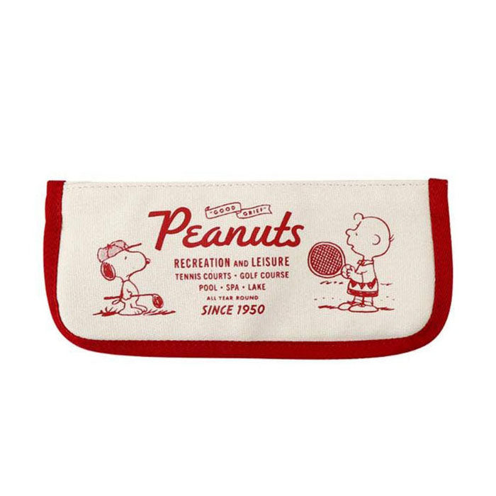 Peanuts Snoopy Slim Pencil Case - Red