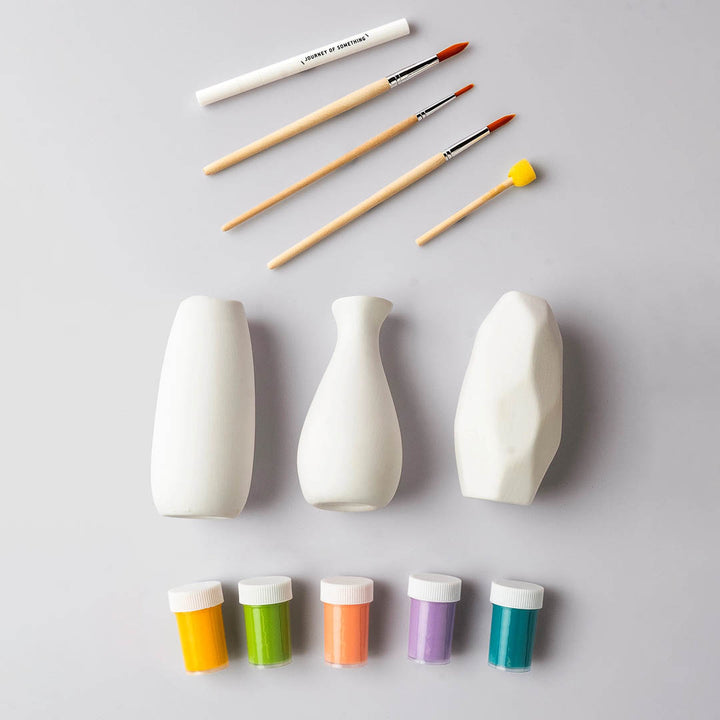 Paint Your Own Vase Kit - DIY Ceramic Vase Painting Set
