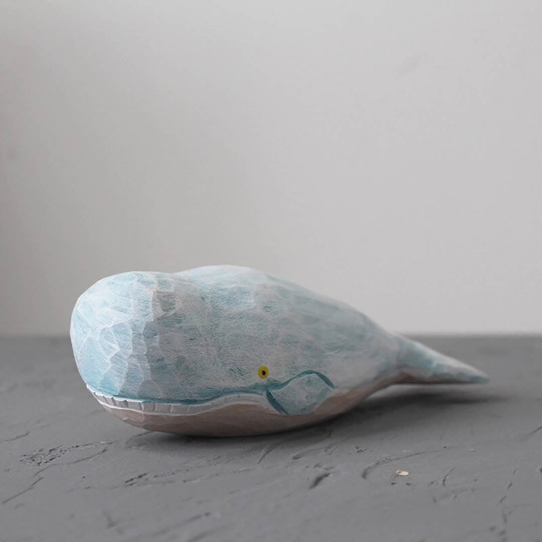 Handmade Wooden Animal- Blue Whale