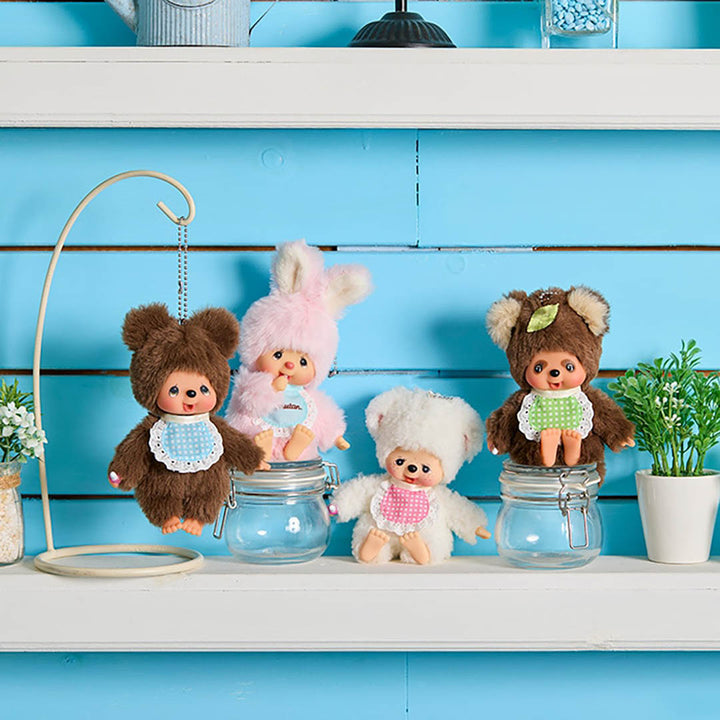 NEW Monchhichi Friends Kuma Bear Keychain