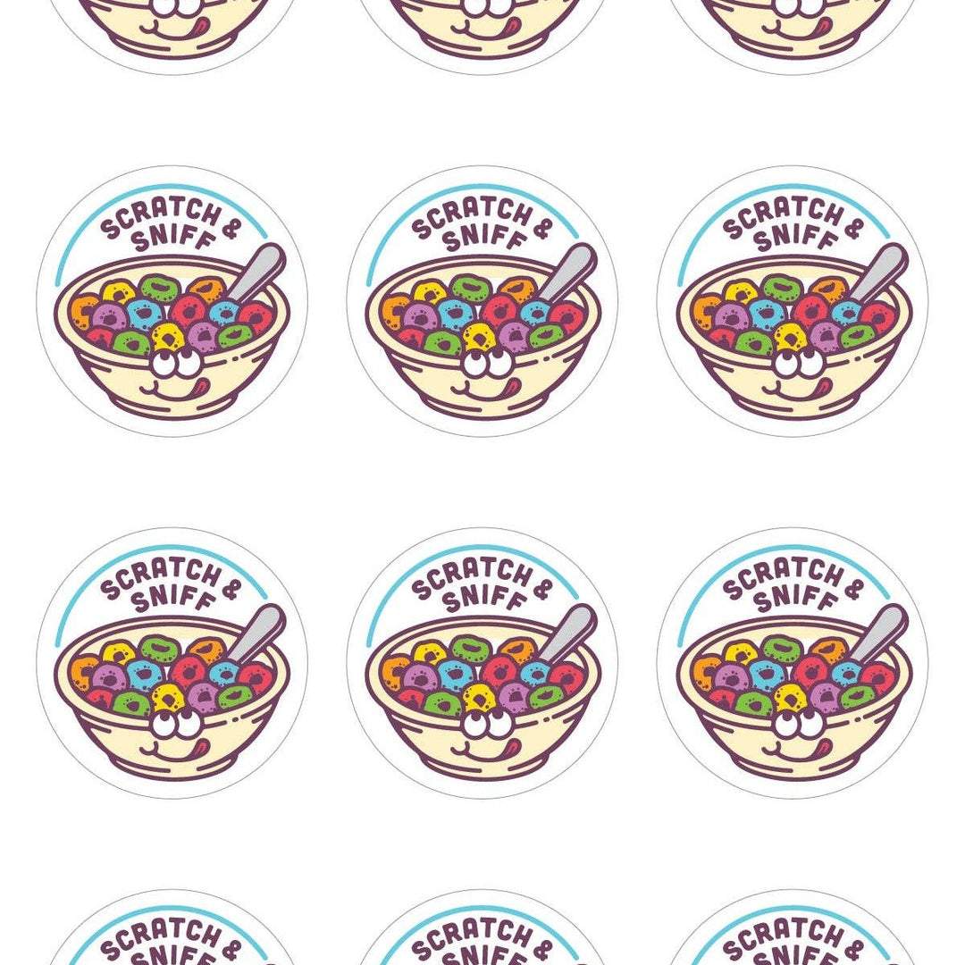 Fruity O's Cereal Scratch & Sniff Stickers