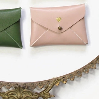 100% Leather Mini Pouch: Heart