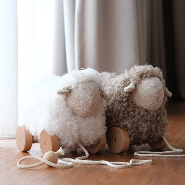Pull-Along Sheep- Taupe