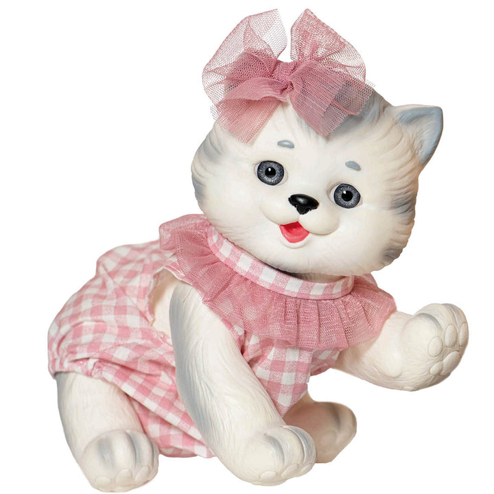 White Cat with Gray Stripes