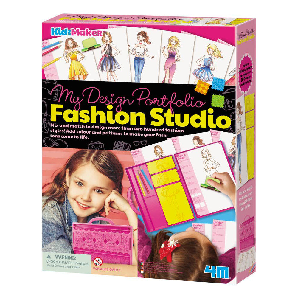 NEW 4M Kidzmaker My Design Portfolio Fashion Studio Kit