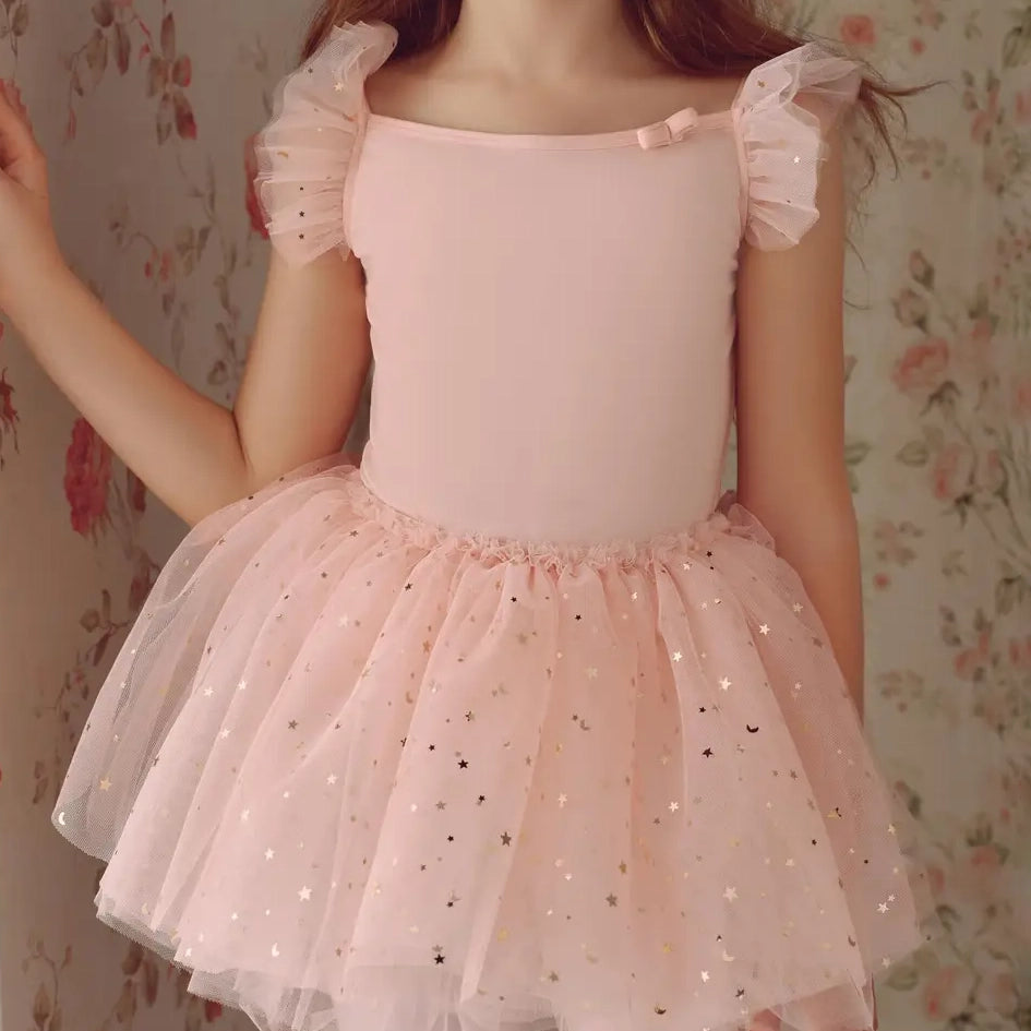 Ballet Leotard Flutter Sleeve Dance Dress