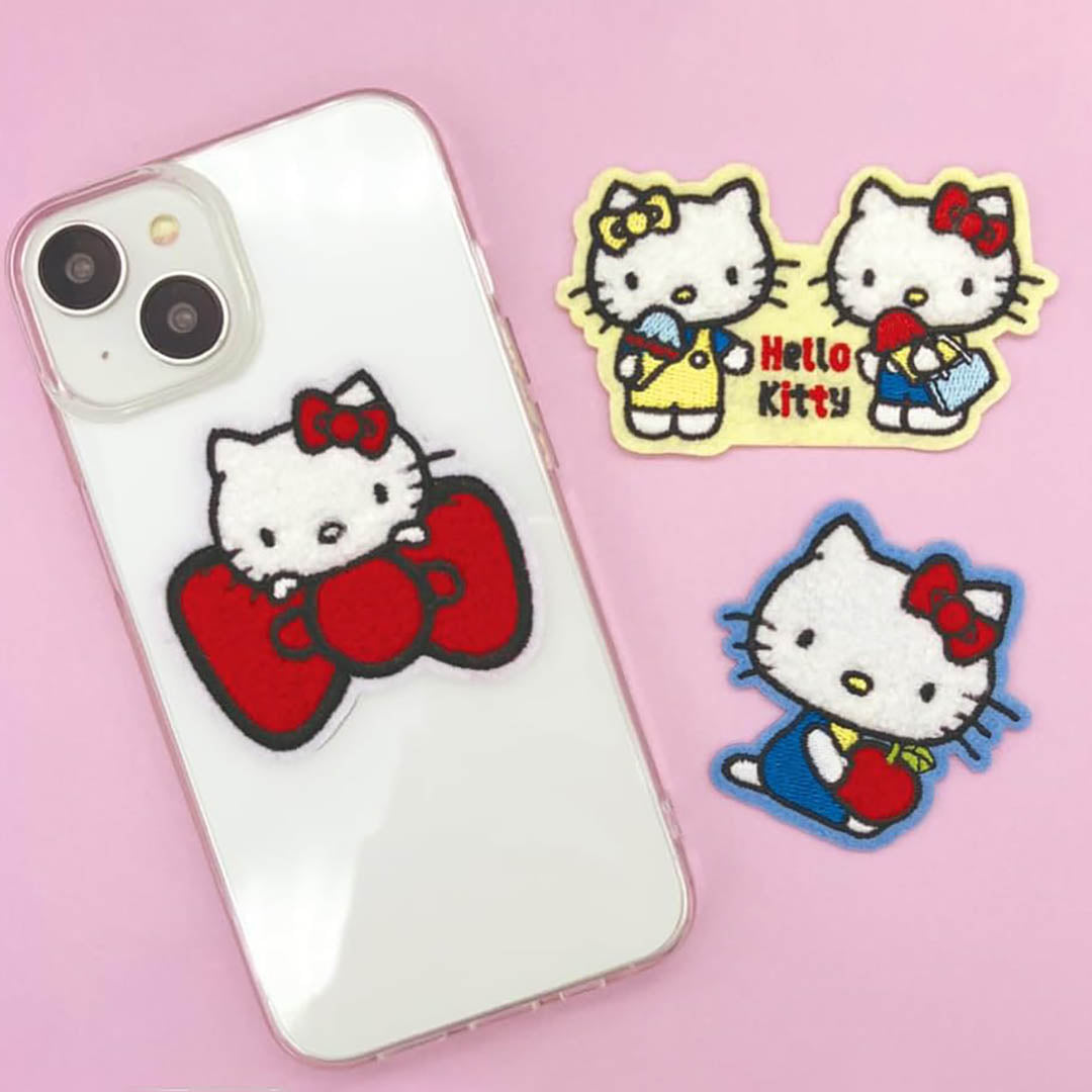Official Sanrio Hello Kitty Fluffy Sticker with Apple
