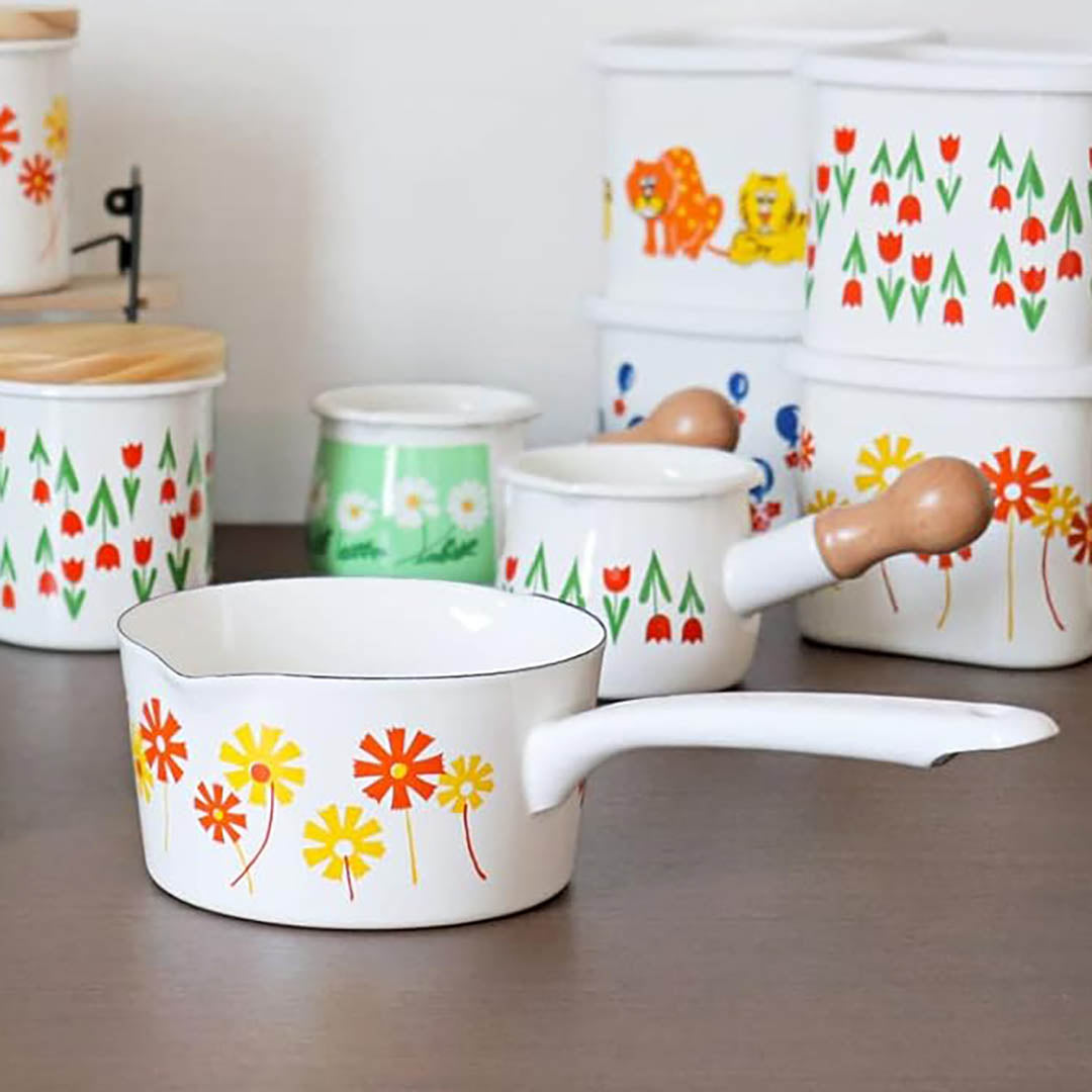 Retro Enamel Pan - Alice Orange