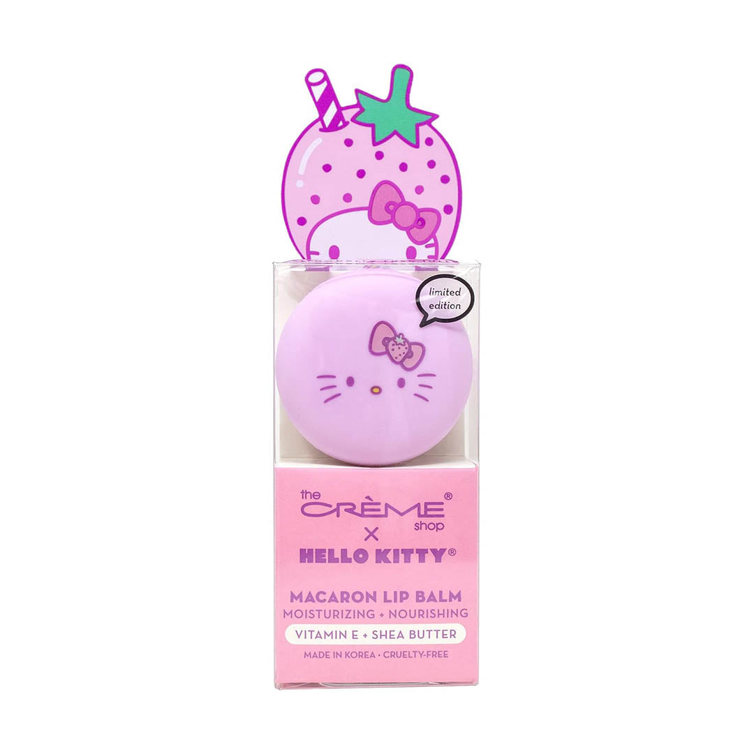 NEW Macaron Lip Balm - Strawberry Rose Latte - The Creme Shop x Hello Kitty