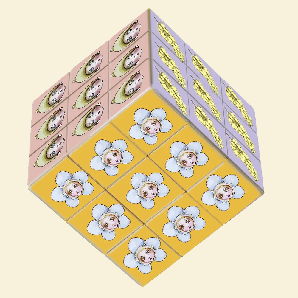 Art Rubik's Cube- May Gibbs Flower Children