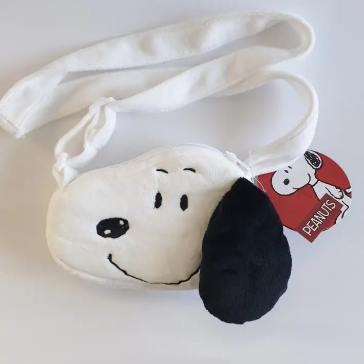 Snoopy Face Plush Crossbody Bag