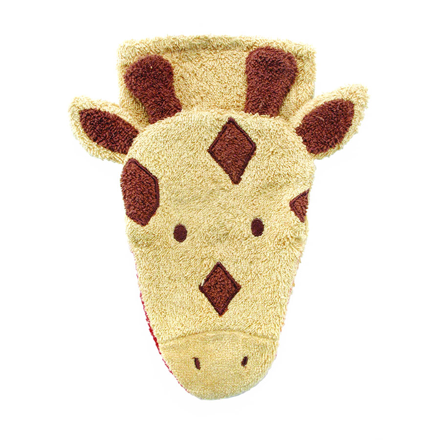 NEW Organic Cotton Puppet Washcloth- Giraffe